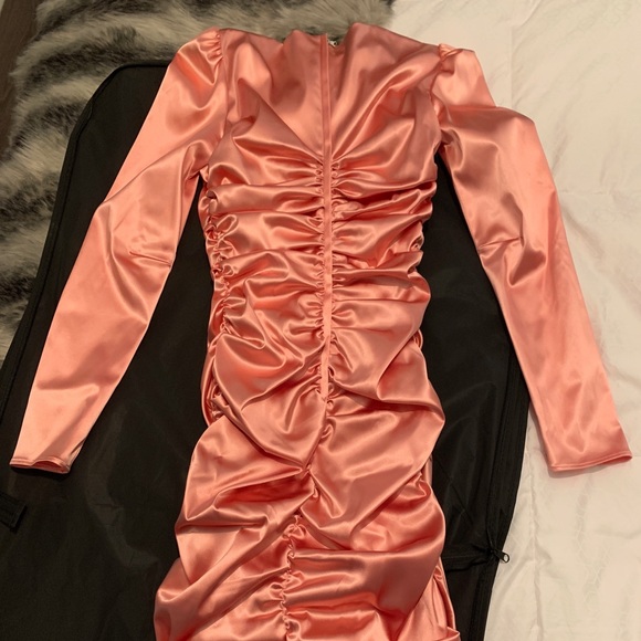 Dolce and Gabbana Pink Ruched Dress Size 8 - Picture 7 of 8